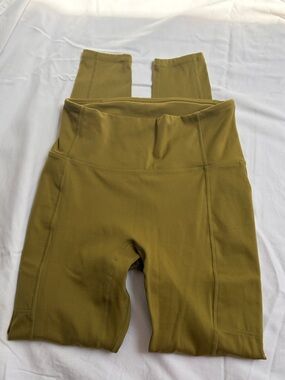 High-Waist Olive Green Active Leggings
